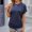 Navy, variant on 2024 Spring/Summer New Solid Round Neck Loose Short Sleeved T Shirt Top For Women T Shirts Women Long Sleeves Summer Sports Women Long Shirt Women Woman S Workout Top Women T Shirt for Summer Womens