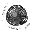 thumbnail image 3 of Up to 65% off Portable Mini Fan 5 Speeds With Night Light 360° Rotation Rechargeable Quiet Fan - Quiet Portable Tabletop Fan For Home, Bedroom, 3 of 6