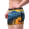 thumbnail image 2 of Kdxio Men's Boxer Briefs with Elegant Sunset Sunflower Print - Comfortable and Breathable Underwear for Everyday Wear, 2 of 5