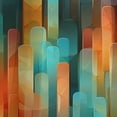 thumbnail image 4 of Designart "Parade of Abstract Popsicles in Pop Art I" Striped Blackout Curtain Panels, 4 of 4