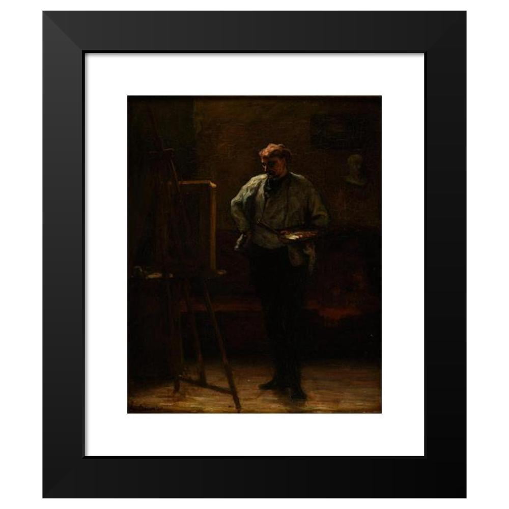 Honoré Daumier 20x24 Black Modern Framed Museum Art Print Titled - The Painter (ca 1867)