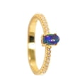 thumbnail image 4 of OCEAN FLAME 18KT GOLD PLATED AUSTRALIAN BLACK OPAL RING, 4 of 4
