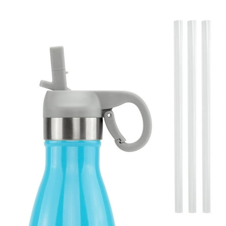Blank Bottle Caps - ICONIQ Pop Up Straw Cap for 25 Ounce Insulated Water Bottles (Black)