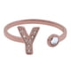 thumbnail image 1 of Anillo de Mujer Inicial Letra LuckyLy, Oro Rosa 18k y Zirconia Cúbica, Modelo Layla rosa UNITALLA, 1 of 6