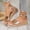 Gold, variant on Platform Sandals Women,Womens Sandals,Round Toe,Wedge,Buckle,Solid,Silver,6.5