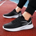 thumbnail image 6 of Men's Lace‑Up Athletic Running Sneakers, Synthetic Upper Casual Sports Shoes with Contoured Midsole for Daily Outdoor Activities, 6 of 8