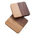 thumbnail image 2 of 2PCS Solid Wooden Coasters Heat Insulation Drink Wine Tea Coaster, 2 of 9