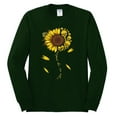 thumbnail image 2 of You Are My Sunshine Skull And Sunflower Inspirational/Christian Mens Long Sleeve Shirt, Forest Green, 3XL, 2 of 3