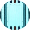thumbnail image 1 of Ahgly Company Indoor Round Solid Light Blue Modern Area Rugs, 5' Round, 1 of 4