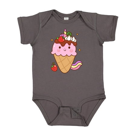 

Inktastic Kawaii Ice Cream Cone Boys or Girls Baby Bodysuit