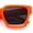 Orange - Black, variant on Womens Mod Pop Color Beveled Thick Horn Rim Plastic Fashion Sunglasses All Black