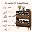 thumbnail image 2 of 47.64" Shoe Storage Cabinet,Slim Modern Design Shoe Cabinet with Storage Bench,Entryway Shoe Rack with Anti-Tip Safety , 2-Tier Organizer for Hallway, Entrance, Balcony,White, 2 of 7