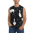 thumbnail image 2 of Lsque Fashionable Goose Print Men's Cotton Blend Sleeveless Muscle Shirts (S-3XL)- Moisture Wicking, Odor Protection, UPF 30+,Small, 2 of 8