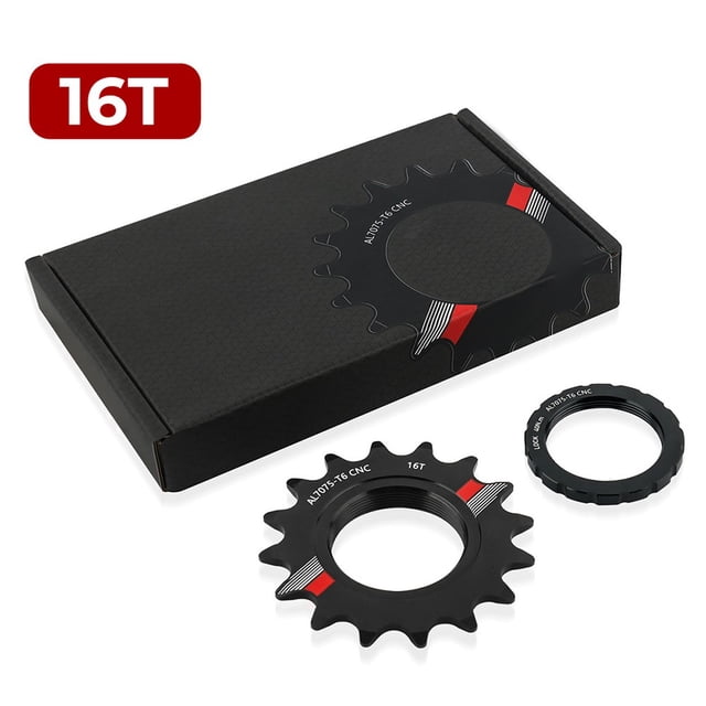 Bike Flywheel Single Speed Cog with Lock Ring for Fixed Gear Bike Aluminum Alloy