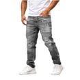 thumbnail image 5 of DDAPJ pyju Men's Ripped Skinny Jeans, Vintage Washed Stretch Slim Fit Streetwear Denim Pants with Pockets Gray S, 5 of 7