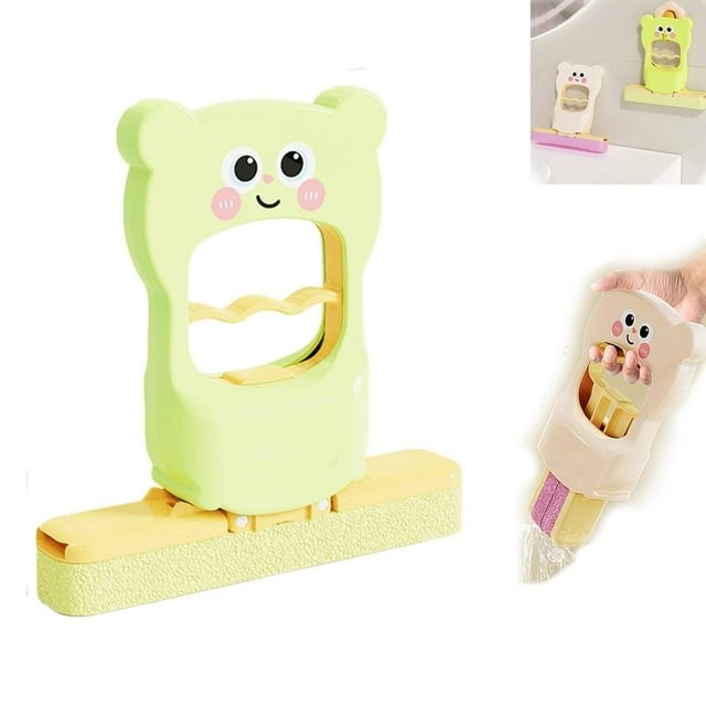 Cleaning brush Cute Cat Pattern Handheld Mop – Portable Self Desk & Wall Cleaner Absorbent Reusable Mop With Replaceable Head