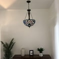 thumbnail image 4 of Tiffany Pendant Lights Ceiling Lights Pink Blue Stained Glass Hummingbird Flowers LED Bulbs Included for Dining Room Living Room Bedroom 16"W*16"D*60"H, 4 of 8