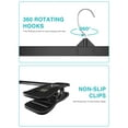 thumbnail image 7 of ACSTEP 10 Inch Pants Hangers Space Saving, Plastic Skirt Hanger with Non-Slip Big Clips and 360 Rotatable Chrome Hook, 30 Pack, Black, 7 of 7