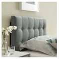 thumbnail image 2 of KriKac Emily Tufted Button Linen Fabric Upholstered Headboard in Gray, 2 of 9
