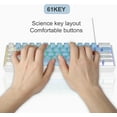 thumbnail image 4 of MageGee Mini 60% Gaming Keyboard, RGB Backlit 61 Key Ultra-Compact Keyboard, TS91 Ergonomic Waterproof Mechanical Feeling Office Computer Keyboard for PC, MAC, PS4, Xbox ONE Gamer(White Blue), 4 of 8