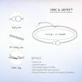 thumbnail image 6 of Chic & Artsy Anklet Bracelets for women 925 Sterling Silver Interlock Circles Anklet Foot Chain Anklets Mother Daughter Anklet Sister Anklet Best Friend Anklet, 6 of 7