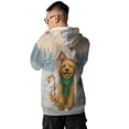 thumbnail image 5 of Hello Winter Vintage Goldendoodle Enjoys Snowy Day with Snowman All Over Print 3D Hoodie Unisex Merch Hoodies Doodle Dog Lover Gifts Idea - 12019, 5 of 6