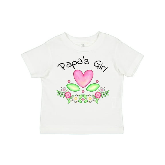 Inktastic Papa's Girl Heart Flowers Girls Toddler T-Shirt