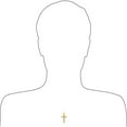 thumbnail image 3 of 14k Yellow Gold White Rhodium, Cross Pendant Saint Benedict Religious Charms 21.5mm NO Necklace, 3 of 5