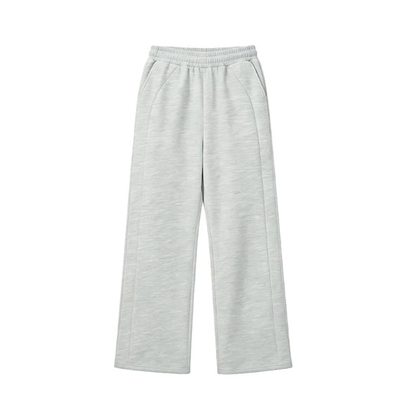 Gunia Little Girls Sweatpants Joggers Children Wide Leg Solid Color Sporty Casual Pants Athletic Pants Grey 5-6 Years