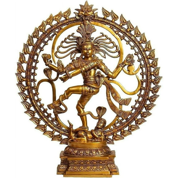 Pink Peony Natraj Murti Nataraja Shiva Natraj Made of Brass Height 2 Feet Large Statue Natraja Idol Shiva Natraj loard Shiva