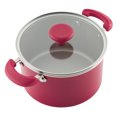 thumbnail image 4 of Rachael Ray 8 Piece Create Delicious Stackable Nonstick Pots and Pans, Red Shimmer, 4 of 4