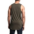 thumbnail image 2 of G-Style USA Solid Color Long Length Curved Hem Tank Top - Olive - 5X-Large, 2 of 5
