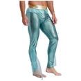 thumbnail image 3 of Haitryli Mens Mermaid Pants Fishscale Print Tights Leggings King of The Seas Costume Cosplay Fancy Mint Green L, 3 of 6