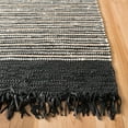 thumbnail image 4 of SAFAVIEH Vintage Leather Aaron Stripe Fringed Runner Rug, Black/Multi, 2'3" x 6', 4 of 7