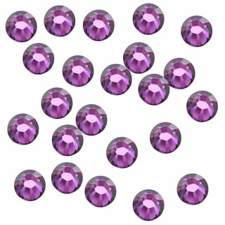 qiipii 3060PCS Purple Violet Resin Crystal Rhinestones for Crafts Dark Purple Flatback Resin Rhinestone 2mm 3mm 4mm 5mm 6mm 5 Sizes Non-Hotfix Gems