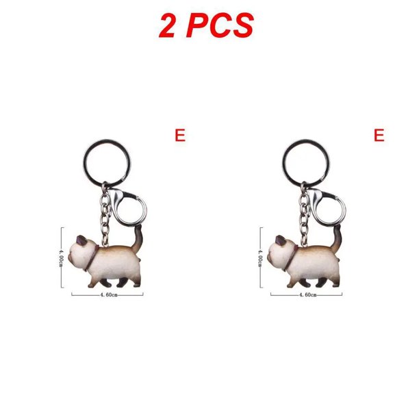 MINI llavero de gato lindo de dibujos animados para mujer, llavero de gato lindo, llavero de gato creativo Kawaii, llavero de coche para mujer, accesorios colgantes, regalos DIY, 1-5 piezas