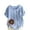 Light Blue#2, variant on Blouse for Women Gift for Mother Round Neck Tops Women's Summer Trendy Short Sleeve Tshirt Vintage Button Daily Shirt