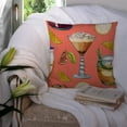 thumbnail image 3 of Carolines Treasures BB5201PW1414 Drinks and Cocktails Salmon Fabric Decorative Pillow  14Hx14W multicolor, 3 of 4