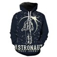 thumbnail image 3 of Sudadera con capucha con estampado 3D de astronauta de dibujos animados para hombres y mujeres, sudaderas casuales de gran tamaño, ropa de calle de hip hop para niños, 3 of 5