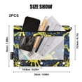 thumbnail image 3 of 2 Pack Pencil Pouch for 3 Ring Binder Smooth Zipper Folders with Pockets Clear Window Pencil Case Light Blue Yellow Splashes, 3 of 6