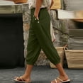 thumbnail image 2 of cfhntfmh Casual Capri Pants for Women High Waisted Loose Fit Joggers with Pockets Lightweight Comfy Lounge Pants, 2 of 7