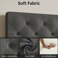 thumbnail image 4 of 4 Ever Winner Queen Size Bed Frame, Upholstered Platform Bed with Headboard, Button Tufted Headboard, Gray, 4 of 7