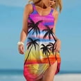 thumbnail image 2 of 2025 Clearance! Clearance under $5 asdoklhq Womens Maxi Dress Under $10,Beach Dresses for Women Hawaiian Tropical Print Sling Mini Dress Summer Loose Comfy Boho Sundress, 2 of 6