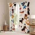 thumbnail image 3 of Manfei Boys Girls Dachshund Dog Blackout Curtains Set of 2 (52x84 Each),Kawaii Animal Window Curtains,Cartoon Pet Curtains and Drapes,Ultra Soft Home Decor, 3 of 6