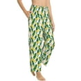 thumbnail image 6 of Salouo Banana Tree Leaves Print Women's Pajama Pants Casual Loose Sweatpants PJs Flowy Pants Drawstring Palazzo for Women Wide Leg Pants Lounge Pajama -Small, 6 of 8