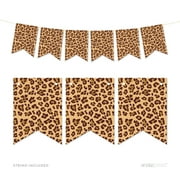 Pennant Party Banner Leopard Cheetah Spots Print