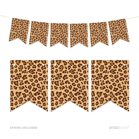 Pennant Party Banner Leopard Cheetah Spots Print