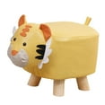 thumbnail image 1 of Reposapiés infantil para cambiar zapatos, antideslizante, decorativo, con forma de animal. tigre amarillo, 1 of 9