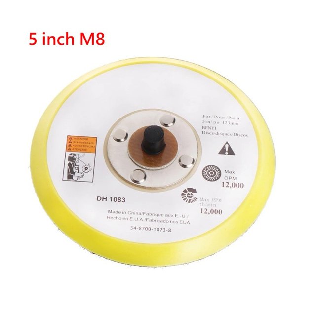 Lefu 2/3/5 Pouces de Support de Disque de Polissage Crochet et Boucle pour Ponceuse Pneumatique