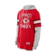 thumbnail image 2 of Men's New Era Red Kansas City Chiefs Twofer Layered Long Sleeve Hoodie T-Shirt, 2 of 5